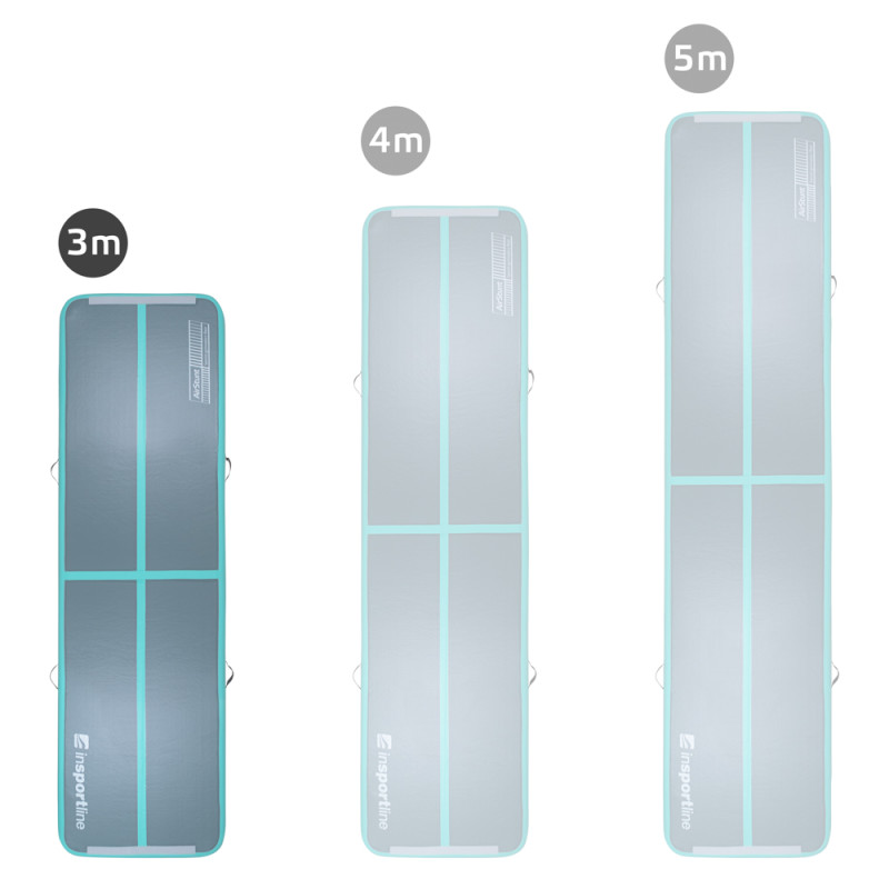 Надувний килимок для вправ inSPORTline Airstunt 300 x 100 x 10 см сірий