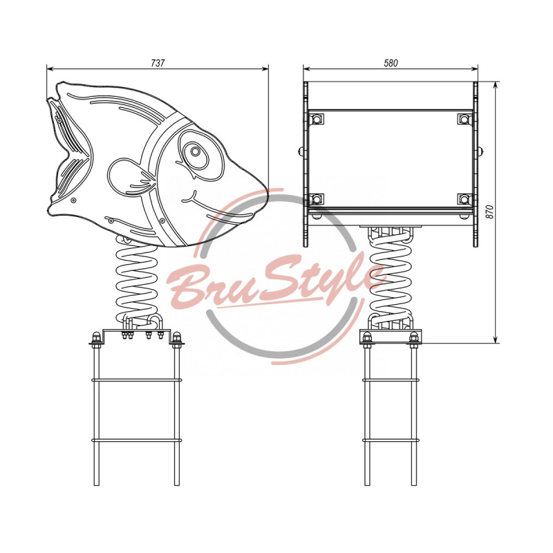 Качалка "Рибка" DIO157HDPE
