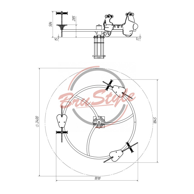 Карусель "Велобіг" DIO335.1HDPE